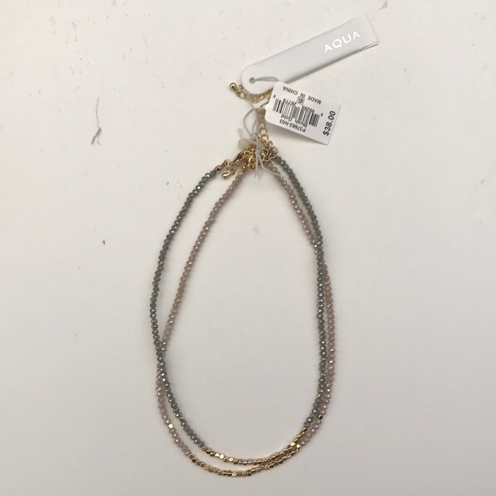 NWT AQUA BY BLOOMINGDALES LAYER NECKLACES